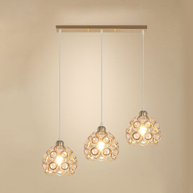 Nouveauté moderne Crystal Dome Light Light Modern Style LED Pendentif Light pour le chevet Bar