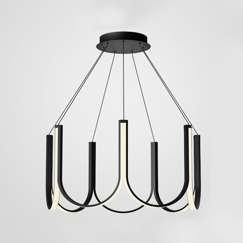 LED -Deckenpendellicht mit Acrylschatten -Einfachheit Kronleuchter Licht