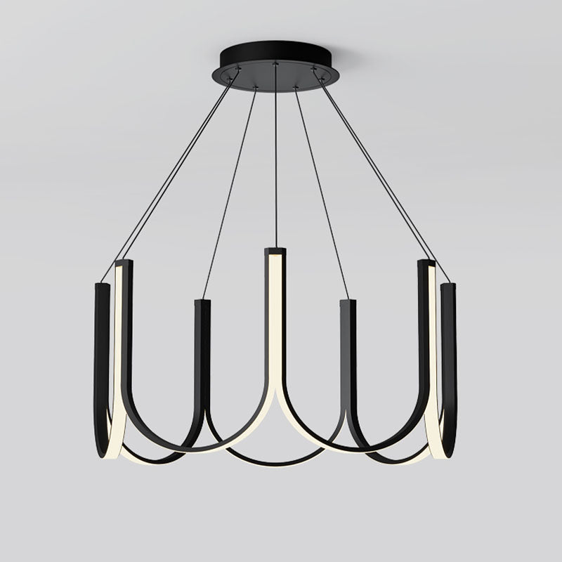 LED -Deckenpendellicht mit Acrylschatten -Einfachheit Kronleuchter Licht