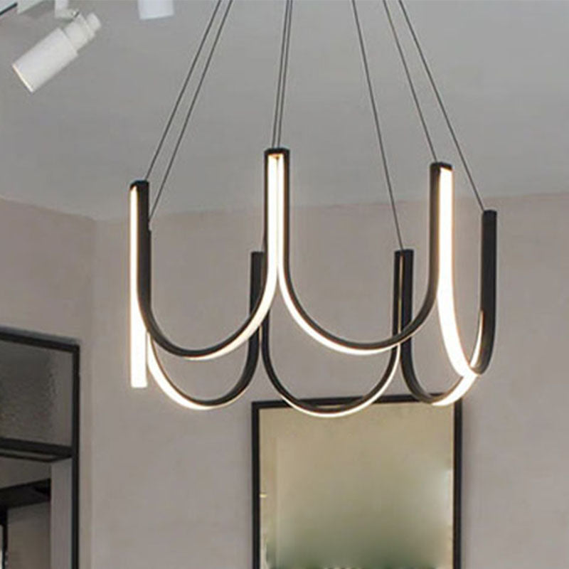 LED -Deckenpendellicht mit Acrylschatten -Einfachheit Kronleuchter Licht