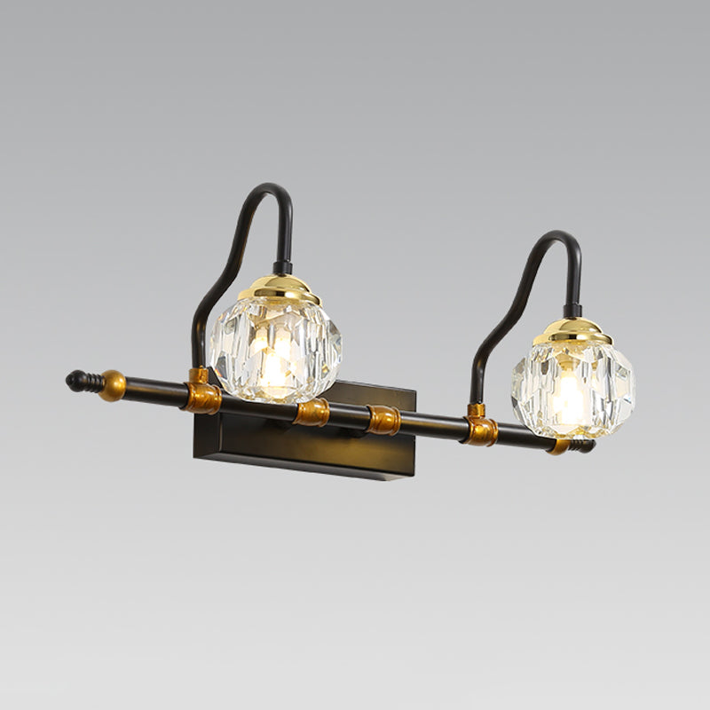 LED Crystal Mirror Lamp Nordic Style Bathroom Washroom Mirror Light Fixture