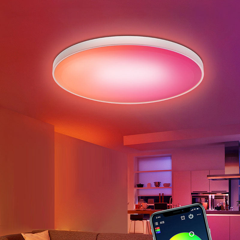 Circolo Camera Da Letto Flush Montaggio Soffitto Light Acrilico RGB Simple Flush Montaggio Illuminazione in bianco