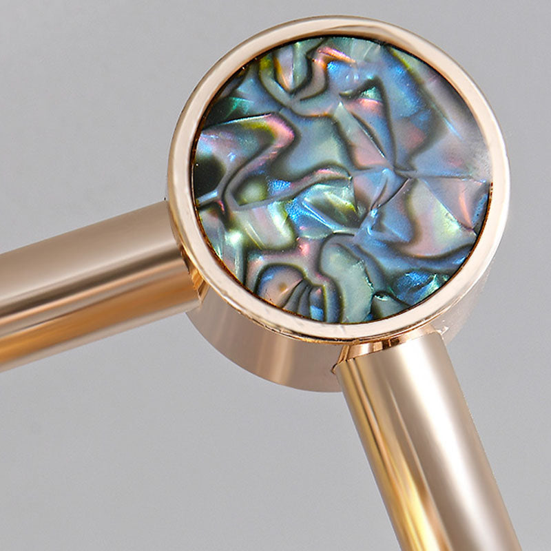 Sputnik Design Salon Kronleuchter klares Acryl -Multi -Lichter postmoderne Deckenleuchte in Gold