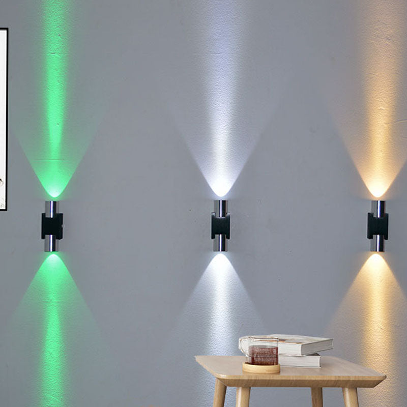 Geometric Wall Mount Light Fixture Modern RGB Wall Mounted Lamp with Aluminum Shade