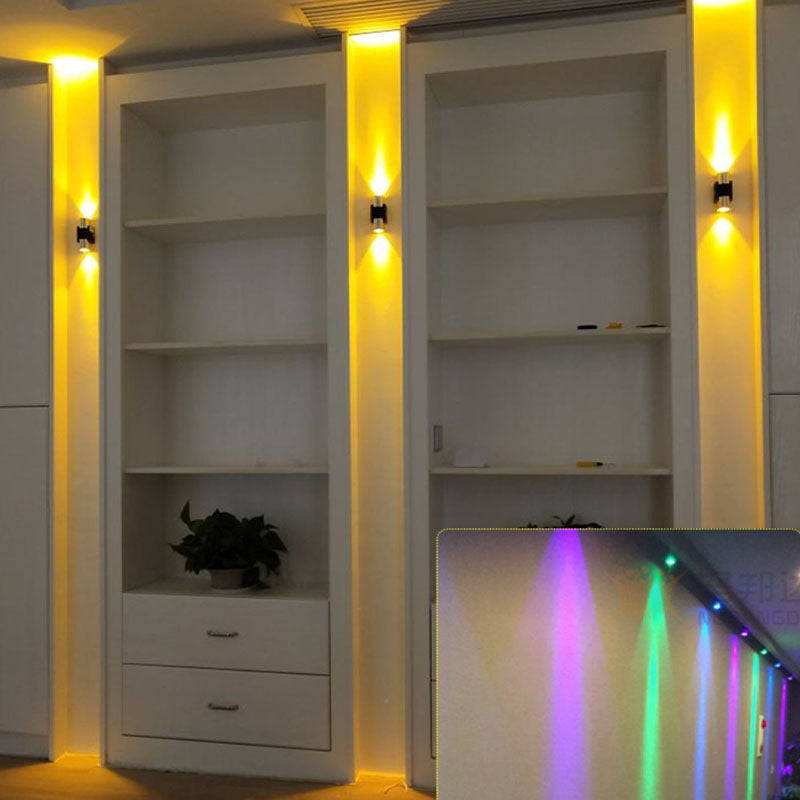 Geometric Wall Mount Light Fixture Modern RGB Wall Mounted Lamp with Aluminum Shade