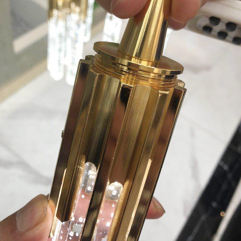 Metall hängende Licht mit klarer Kristallfarbton -Einfachheit Anhänger Beleuchtung für Schlafzimmer