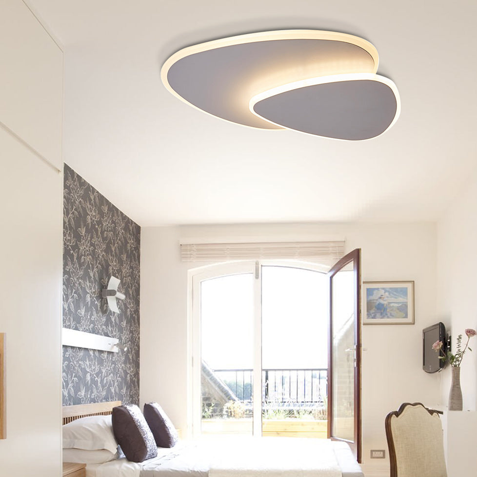 16"/19.5" Overlapping Creative Flush Mount Light Modern Acrylic Round/Square/Triangle Flush Mount