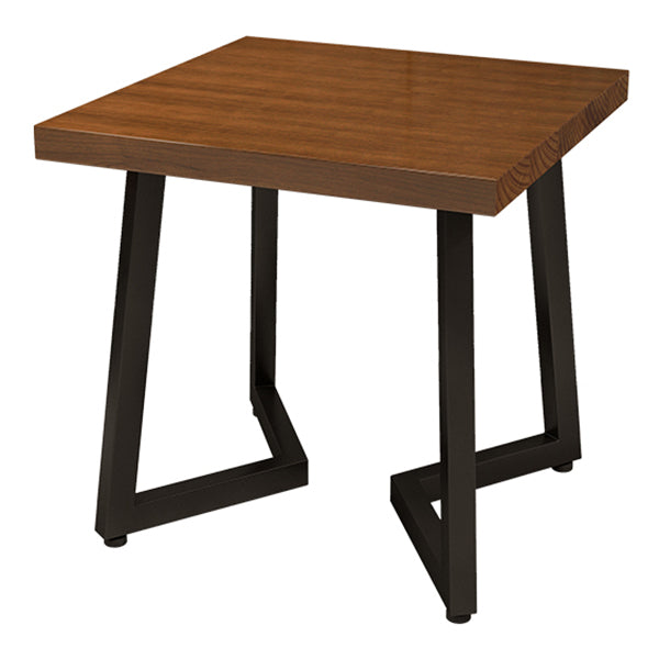 Table à manger industrielle table en bois massif en pin avec piédestal double noir pour le dîner de cuisine à domicile