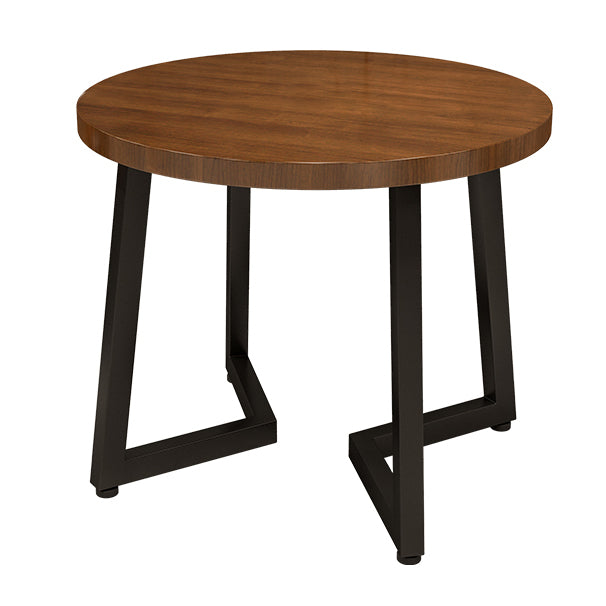 Table à manger industrielle table en bois massif en pin avec piédestal double noir pour le dîner de cuisine à domicile