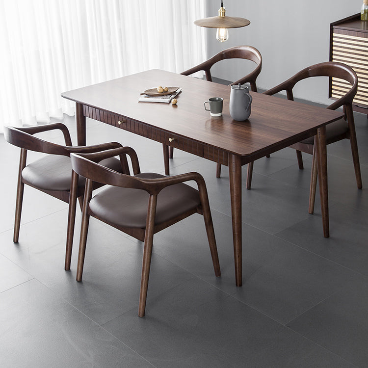 Table de rangement de table en bois de rectangle Hickory avec 4 jambes pour restaurant