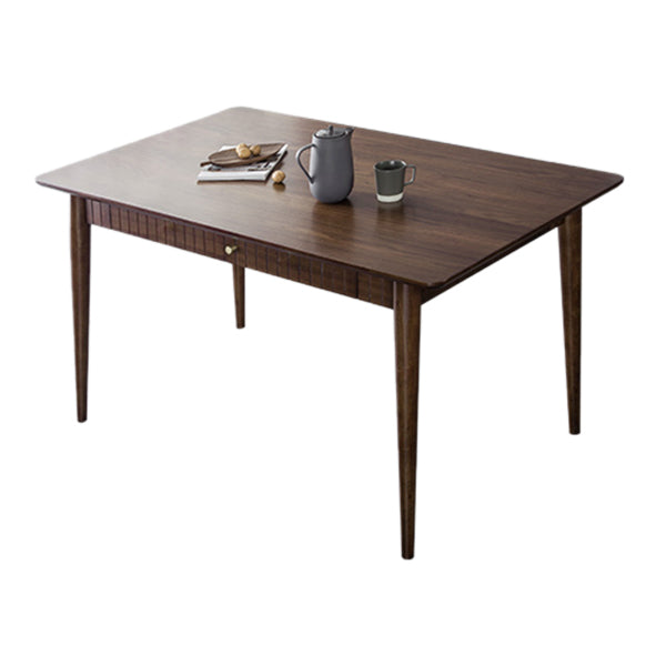 Table de rangement de table en bois de rectangle Hickory avec 4 jambes pour restaurant