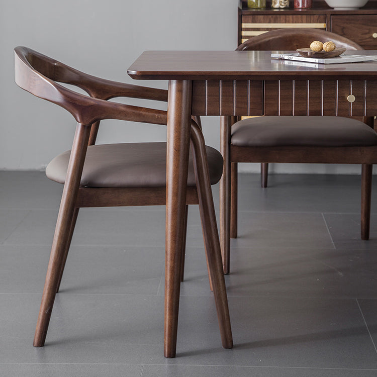 Table de rangement de table en bois de rectangle Hickory avec 4 jambes pour restaurant