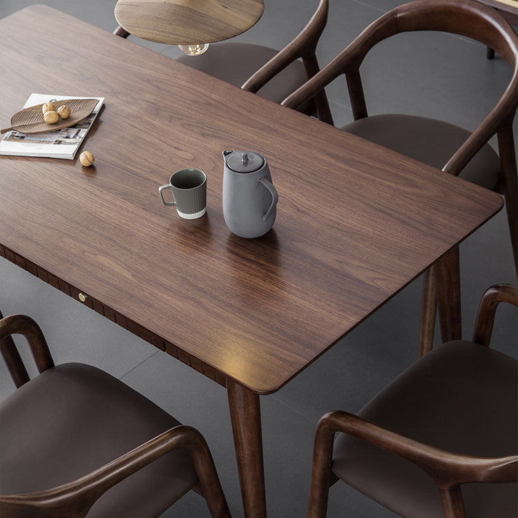 Table de rangement de table en bois de rectangle Hickory avec 4 jambes pour restaurant