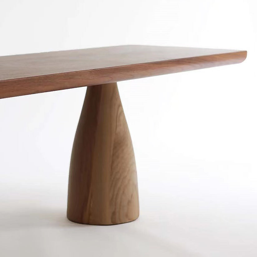 Pine Solid Wood Rectangle Table Modern Dining Table with 3 Legs for Restaurant