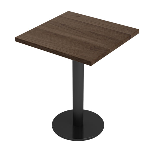 Table à manger industrielle table en bois massif avec base noire pour le dîner de cuisine à la maison