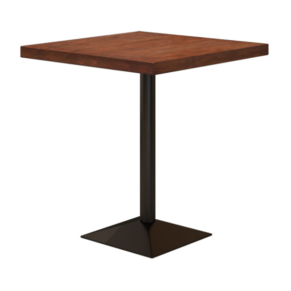 Industrial Dining Room Table Solid Wood Table with Black Base for Dining Room