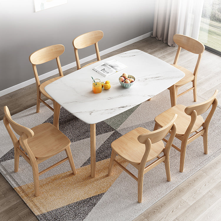 Steen eetkamer verzameling eigentijdse rechthoek eettafel voor keukenhuis