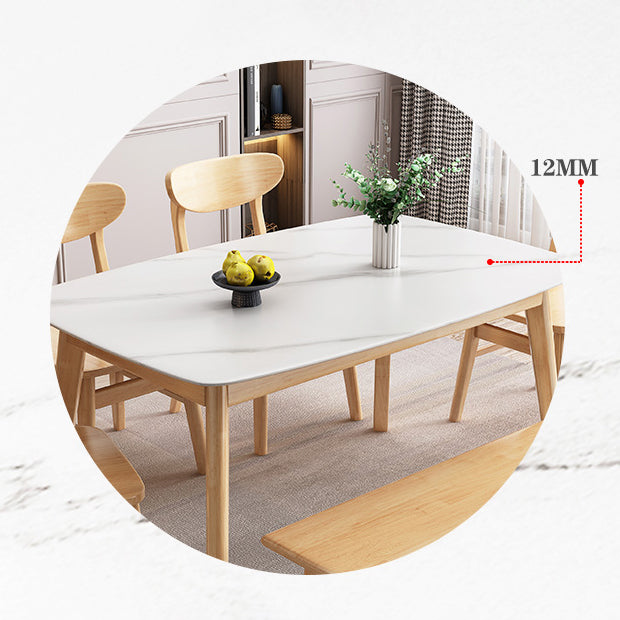 Steen eetkamer verzameling eigentijdse rechthoek eettafel voor keukenhuis