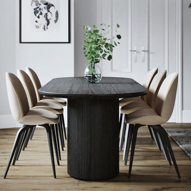 Tavolo da pranzo a doppio piedistallo ovale tavolo da dinette in stile contemporaneo