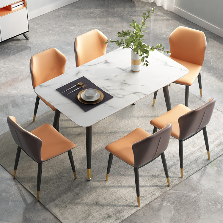 Tavolo da pranzo standard di forma standard minimalista tavolo da pranzo in pietra sinterizzata per cucina