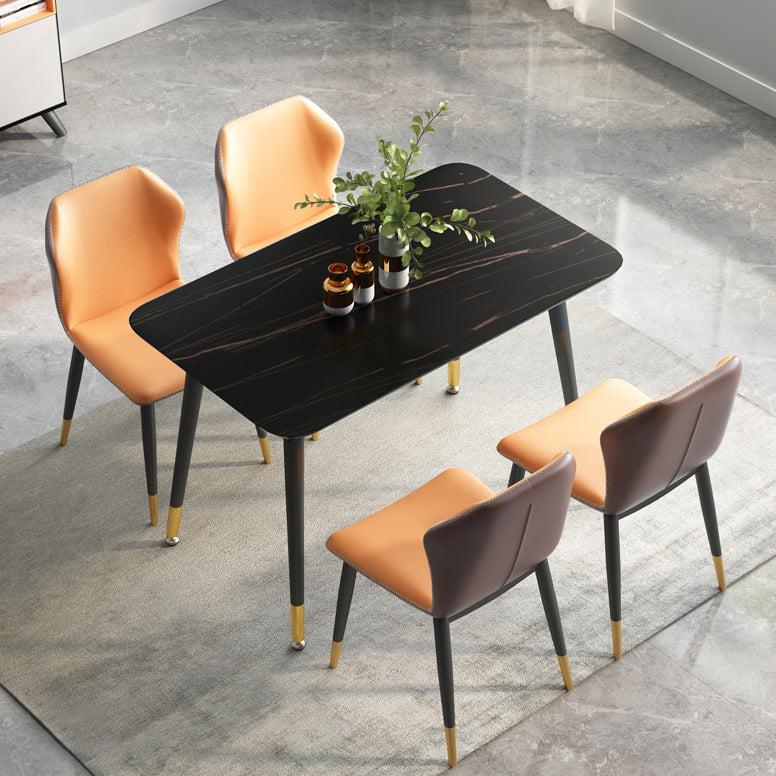 Tavolo da pranzo standard di forma standard minimalista tavolo da pranzo in pietra sinterizzata per cucina