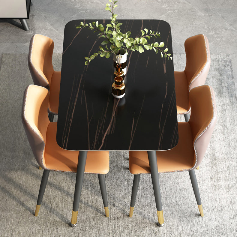 Tavolo da pranzo standard di forma standard minimalista tavolo da pranzo in pietra sinterizzata per cucina
