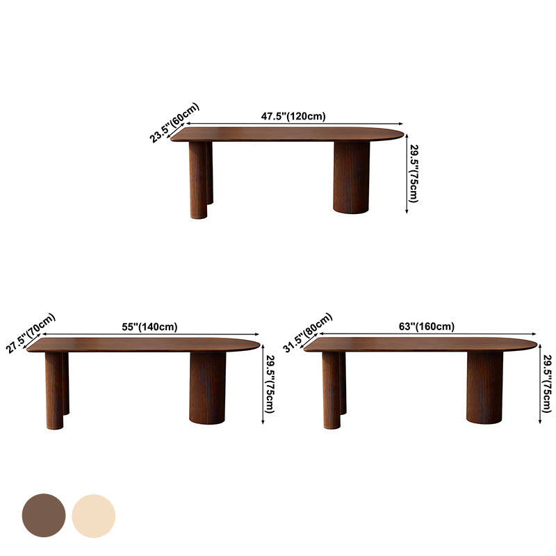Solid Wood Contemporary Free Form Indoor Table Wood Top Table for Dining Room and Kitchen
