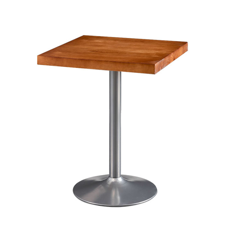 Industrial Style Solid Wood Dining Table Brown Table with Metal Base for Dinning Room
