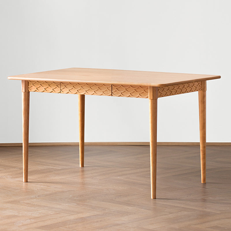 Simplicity Rectangle 4-foot Home Furniture Solid Wood Dining Table with Drawer