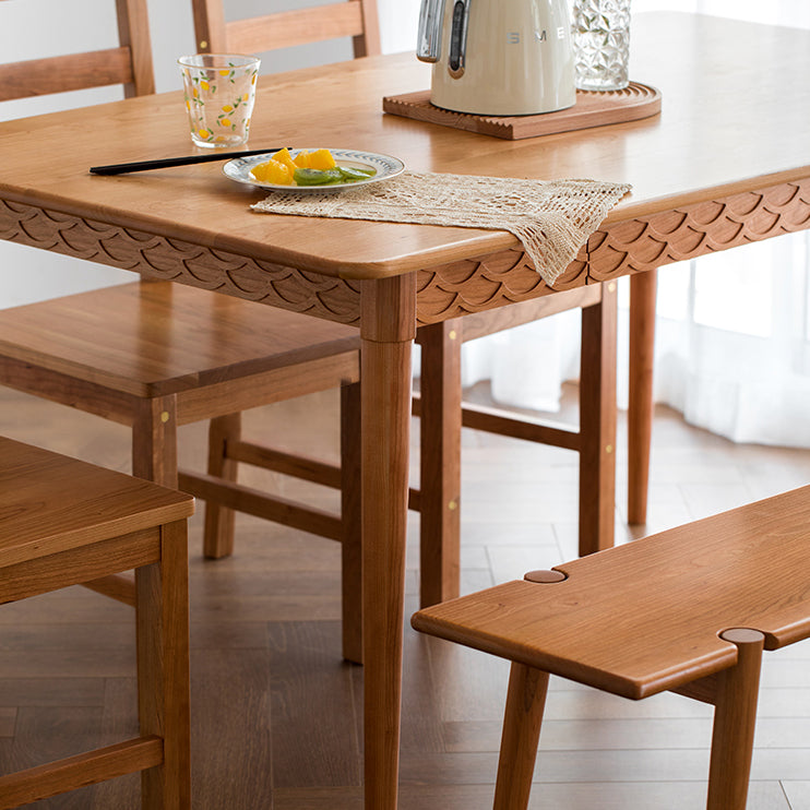 Simplicity Rectangle 4-foot Home Furniture Solid Wood Dining Table with Drawer