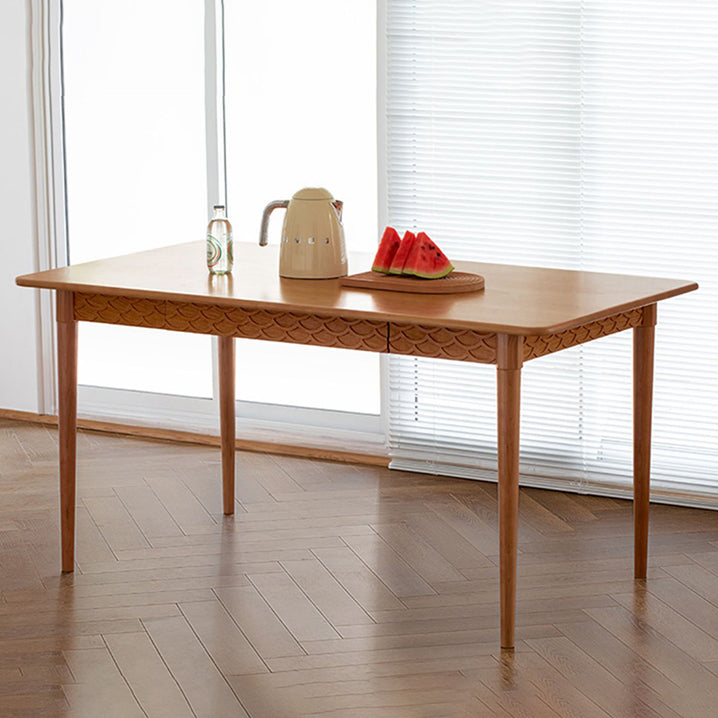 Simplicity Rectangle 4-foot Home Furniture Solid Wood Dining Table with Drawer