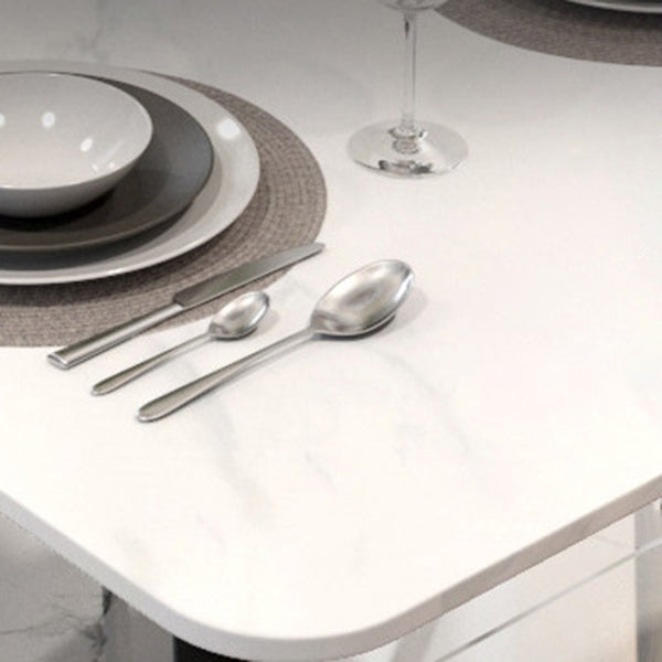 Simple Home Sintered Stone Dining Table Rectangle Shape Dining Table with 4 Legs Base