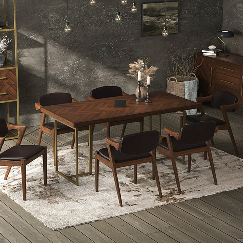 Traditioneller luxuriöser Rechteck Esstisch Massiv Holz Tisch für Esszimmer