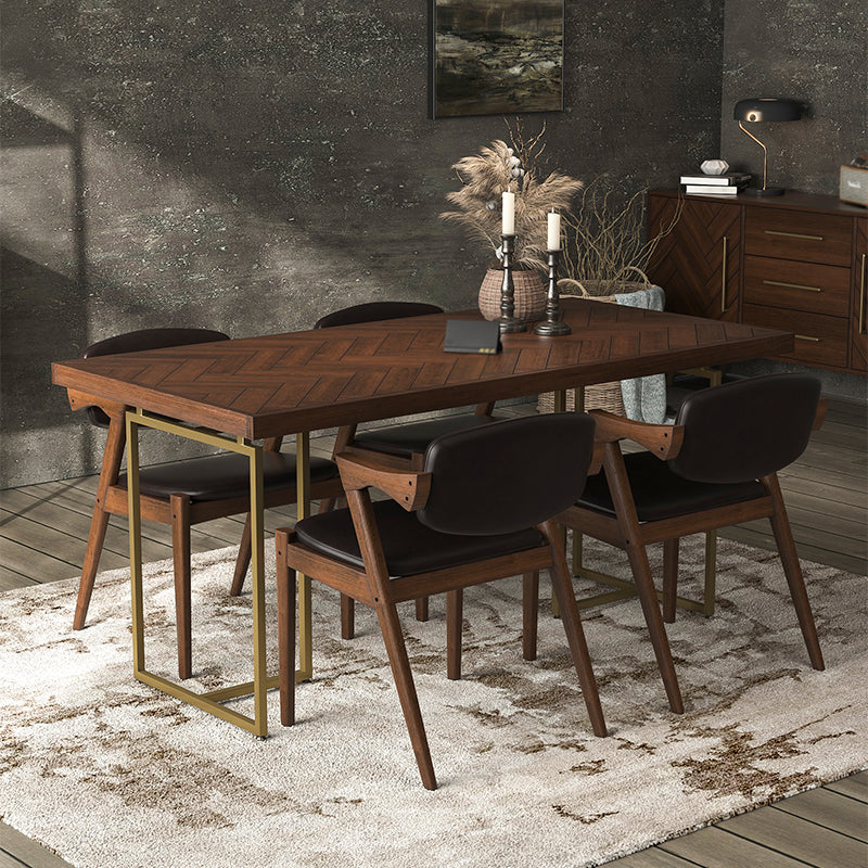 Traditioneller luxuriöser Rechteck Esstisch Massiv Holz Tisch für Esszimmer