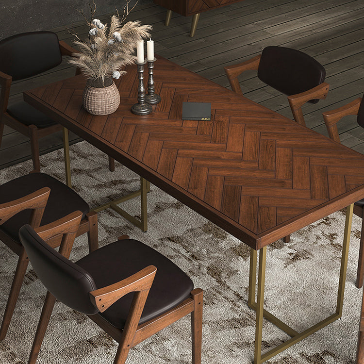 Traditioneller luxuriöser Rechteck Esstisch Massiv Holz Tisch für Esszimmer