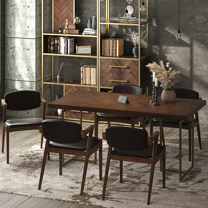 Traditioneller luxuriöser Rechteck Esstisch Massiv Holz Tisch für Esszimmer