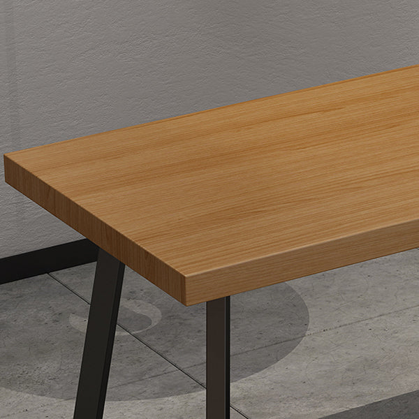 Industrial Massivholz Esstisch Brauner Tisch mit Metallbasis für Esszimmer