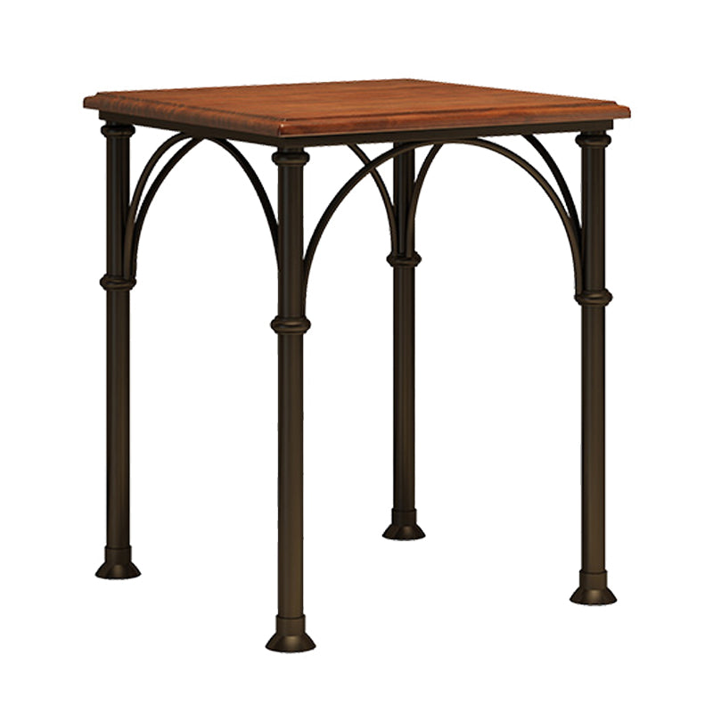 Industrial Style Solid Wood Dining Table Brown Square Table with 4 Legs for Dinning Room