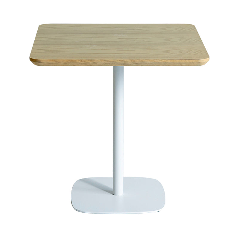 Industrial Style Solid Wood Dining Table Square Table with Metal Base for Dinning Room