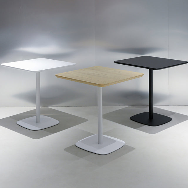 Industrial Style Solid Wood Dining Table Square Table with Metal Base for Dinning Room