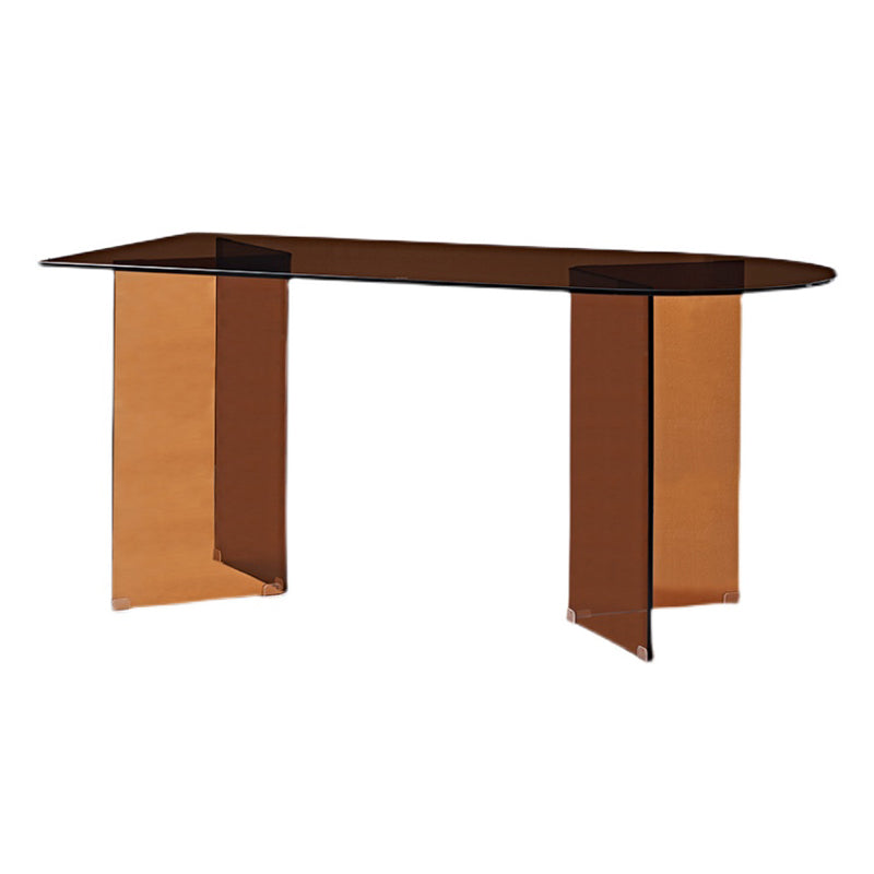 Tempered Glass Modern Free Form Indoor Table Glass Table for Dining Room