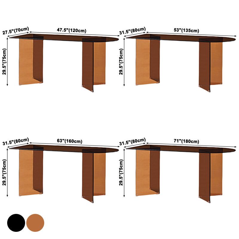 Tempered Glass Modern Free Form Indoor Table Glass Table for Dining Room