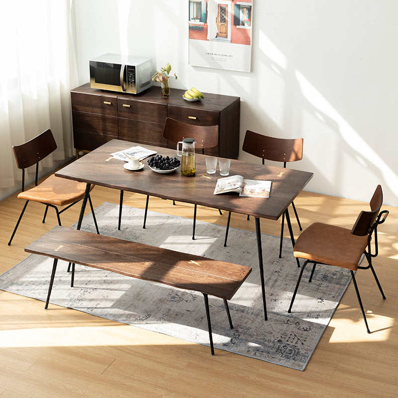 Muebles para el hogar de 4 pies de rectángulo de 4 pies Mesa de comedor de madera maciza para el hogar