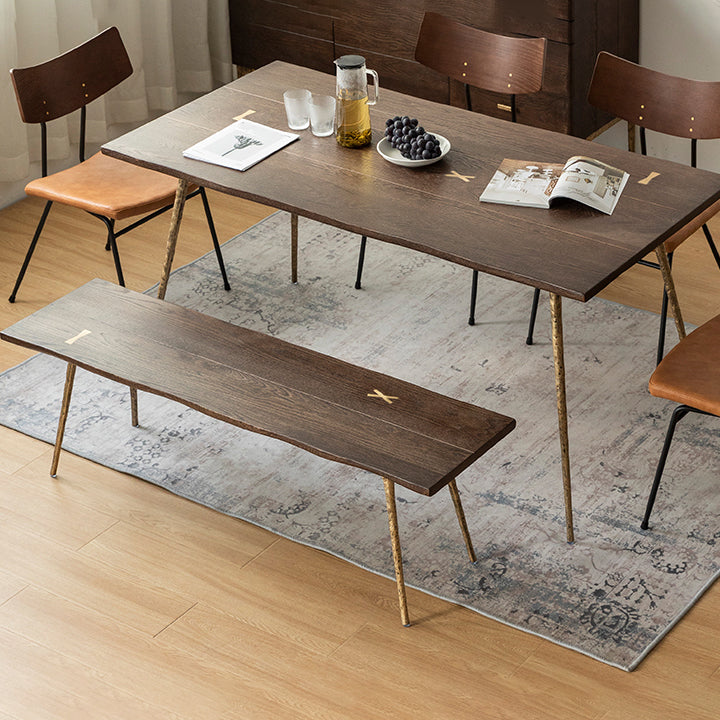 Muebles para el hogar de 4 pies de rectángulo de 4 pies Mesa de comedor de madera maciza para el hogar