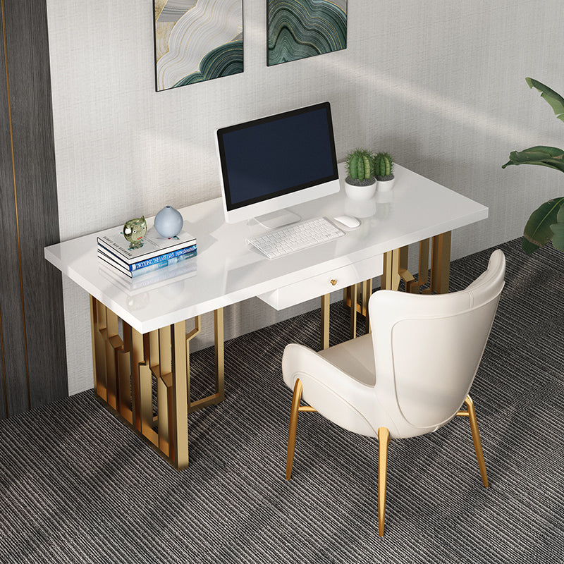 Metaal traditionele luxe rechthoek binnen tafel gesinterde stenen tafel voor keuken en eetkamer