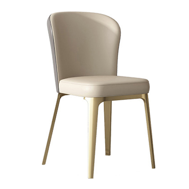 Chaises de salle à manger en métal contemporain chaise latéral sans arme pour usage à domicile