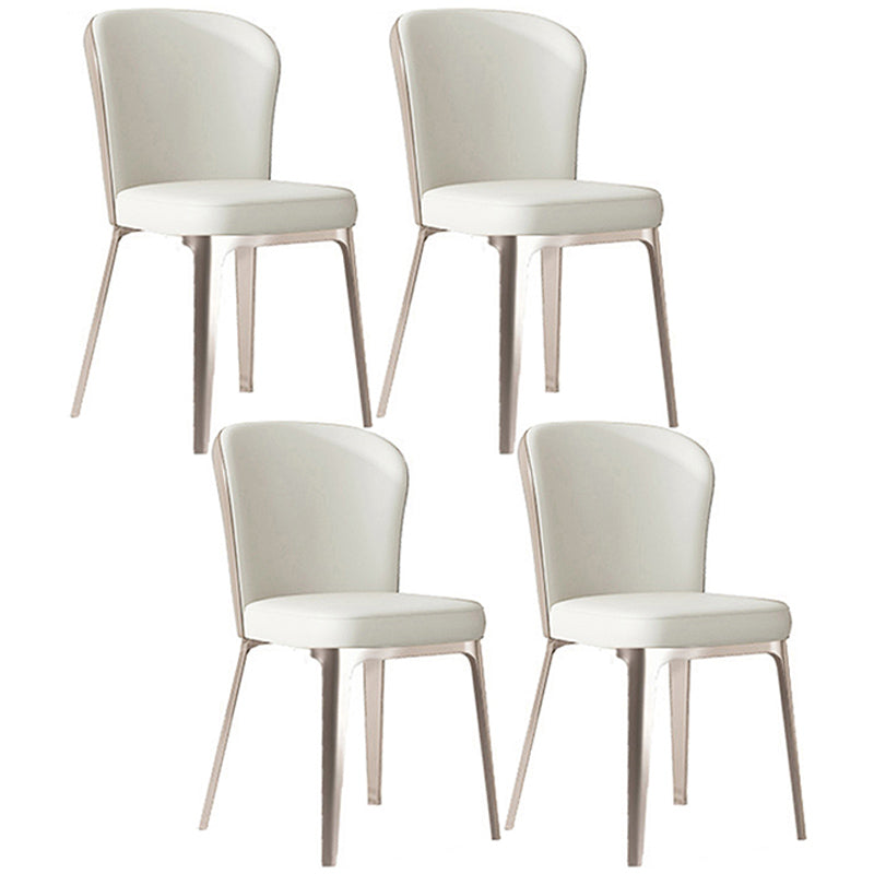Chaises de salle à manger en métal contemporain chaise latéral sans arme pour usage à domicile