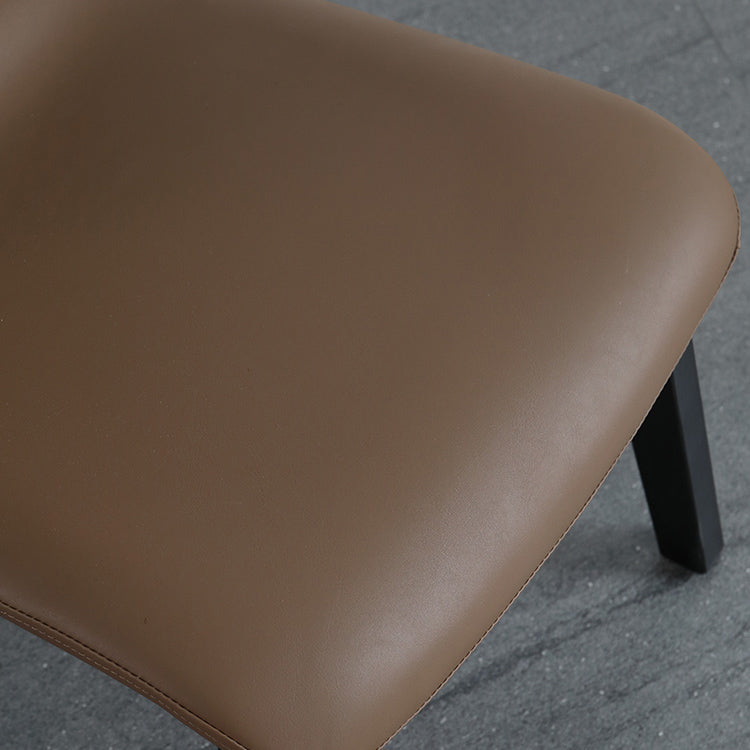 Scandinavian Style Ash Wood Dining Side Chair Solid Back Armless Chair for Home Use