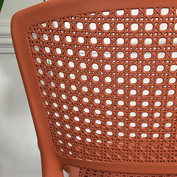 Contemporary Home Arm Chair Stackable Open Back Plastic Dining Room Chair