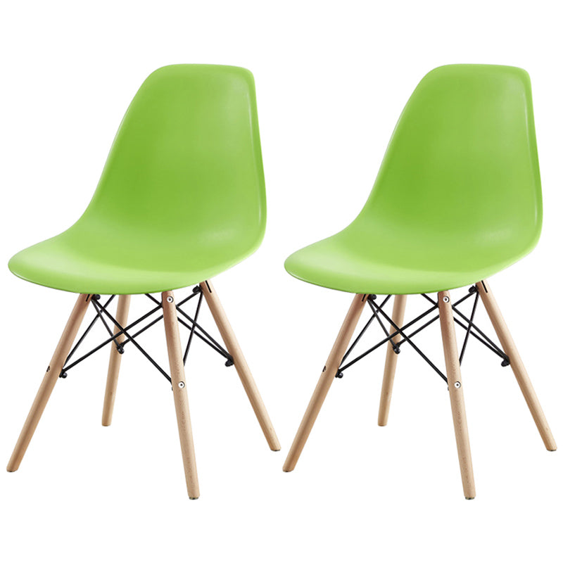 Contemporary Style Beech Wood Chair Solid Back Side Kitchen Dining Chairs